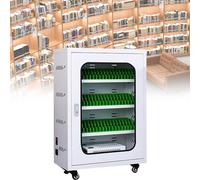 DSeenLeap Gabinete de Carga para teléfono móvil, Caja de Almacenamiento para teléfono de Pared con 6/12/20/30/40/50/60 Ranuras, gabinete Seguro para teléfono, con 4 Ruedas universales (60 Ranuras)