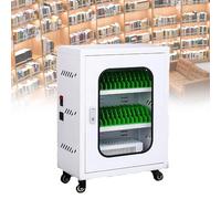 DSeenLeap Gabinete de Carga para teléfono móvil, Caja de Almacenamiento para teléfono de Pared con 6/12/20/30/40/50/60 Ranuras, gabinete Seguro para teléfono, con 4 Ruedas universales (30 Ranuras)