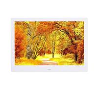 DSeenLeap Marco de Fotos Digital de Alta definición de 13 Pulgadas, Calendario, Reloj, imágenes, Videos, álbum de Fotos electrónico multifunción (Blanco)