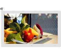 DSeenLeap Marco de Fotos Digital WiFi Grande de 32 Pulgadas, Pantalla Full HD IPS de 1920 x 1080, Temporizador de Encendido y Apagado, Montaje en Pared, fácil de configurar (Blanco con WiFi)