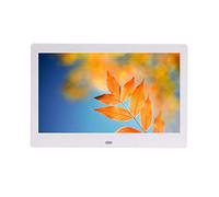 DSeenLeap Marco de Fotos electrónico de 10,1 Pulgadas con LED de Alta definición, álbum de Fotos electrónico Digital para la Familia, máquina publicitaria (Blanco)