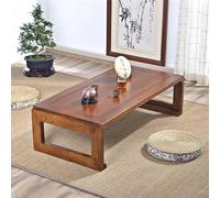 DSeenLeap Mesa de Centro clásica Moderna de Madera Oscura, Mesa de Centro Rectangular de Madera, Mesa de té portátil y versátil, Mesa Auxiliar de Madera Maciza Rectangular