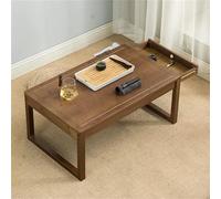 DSeenLeap Mesa de Centro con Patas Plegables, Bandeja para Servir Desayuno en la Cama, Mesa de Suelo de Estilo japonés para té