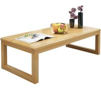 DSeenLeap Mesa de Centro de Madera Maciza de Pino, Mesa de salón Rectangular de Madera Maciza, mesas de Centro de Madera Vintage Industrial (Madera)