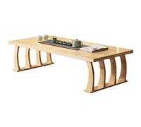 DSeenLeap Mesa de Centro Moderna de Madera Maciza de Mediados de Siglo, Mesa de Centro Rectangular para Sala de Estar, Mesa de cóctel y Mesa de té (Madera)