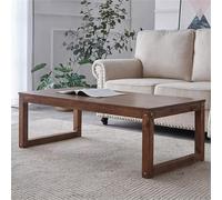 DSeenLeap Mesa de Centro Rectangular de Madera Maciza para Sala de Estar, mesas de Centro de Madera Vintage, Mesa de Centro de Madera Maciza para decoración Moderna del hogar