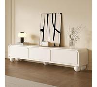 DSeenLeap Mueble de TV de Madera Maciza, Consola de TV, Centro de Entretenimiento con cajón de Almacenamiento, Mueble de TV, para Sala de Estar, Dormitorio (un Color de 78,7 Pulgadas)