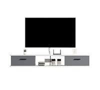 DSeenLeap Mueble de TV Flotante Estante de Pared Centro de Entretenimiento Mueble de TV Flotante con Puerta y Unidad de Almacenamiento Consola de Audio/Video Consola Multimedia (C 140x23x22cm)