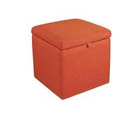 DSeenLeap Reposapiés de Tela con Espacio de Almacenamiento, Estructura de Madera Maciza, Mesa para Zapatos, Taburete de Maquillaje, Mesa de café y Taburete (n.° 8)