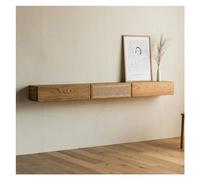 DSeenLeap Soporte de TV Flotante con 2 cajones, Centro de Entretenimiento de Pared con Estante de Almacenamiento, Consola Multimedia, Mesa para Sala de Estar, Dormitorio, Mueble de TV