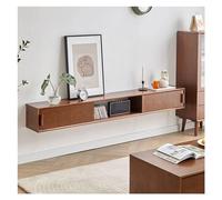 DSeenLeap Soporte de TV Flotante de Madera, Centro de Entretenimiento Flotante de 59''/71'', Consola Multimedia Flotante Moderna, Consola de TV de Pared (Nogal, 150 x 22 x 25 cm)