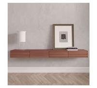 DSeenLeap Soporte para TV de 92.8 Pulgadas, Flotante o de Suelo, Centro de Entretenimiento de Madera para TV, Consola de TV de Pared, Mueble Multimedia (Color A, 235.7 x 47 x 21 cm)