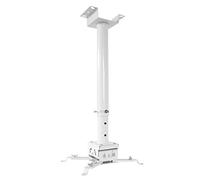 DSeenLeap Soporte Universal para proyector, para Techo o Pared, Compatible con la mayoría de proyectores, con inclinación de +/-15°, rotación de 360° y Altura Ajustable (Blanco, 35-50 cm)