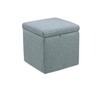 DSeenLeap Taburete de Tela con Espacio de Almacenamiento, Estructura de Madera Maciza, Mesa para Zapatos, Taburete de Maquillaje, Mesa de café y Taburete (n.° 1)