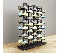 DSeenLeap Zapatero Comercial Independiente para Ropa, Expositor de Zapatos para boutiques, Moderno y Creativo Soporte metálico para Zapatillas de Baloncesto, Organizador de Zapatos Moderno (Completo)