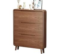 DSeenLeap Zapatero de Madera, Zapatero de Pared Estrecho y Ultrafino con Doble Capa (100 x 24 x 120 cm)