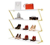 DSeenLeap Zapatero de Pared metálico, Zapatero para Tienda de Ropa, Vitrina para Guardar Accesorios y Bolsos (100 x 25 x 90 cm)