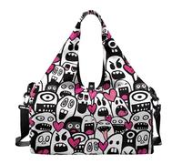 Dserfgiu Bolsa de gimnasio de Halloween para mujer con compartimento para zapatos, bolsillos de almacenamiento en seco y húmedo, bolsa de viaje para esterilla de yoga, bolsa portátil, Fantasma