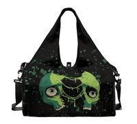 Dserfgiu Bolsa deportiva de Halloween con compartimento para zapatos, bolsillos de almacenamiento en seco y húmedo, bolsa de gimnasio para hombre, esterilla de yoga, bolsa de deporte portátil
