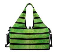 Dserfgiu Bolsa deportiva de Halloween con compartimento para zapatos, bolsillos de almacenamiento en seco y húmedo, bolsa de gimnasio para hombre, esterilla de yoga, bolsa de deporte portátil, Rayas