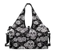 Dserfgiu Bolsa deportiva de Halloween con compartimento para zapatos, bolsillos de almacenamiento en seco y húmedo, bolsa de gimnasio para hombre, esterilla de yoga, bolsa de deporte portátil