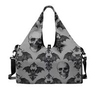 Dserfgiu Bolsa deportiva de Halloween con compartimento para zapatos, bolsillos de almacenamiento en seco y húmedo, bolsa de gimnasio para hombre, esterilla de yoga, bolsa de deporte portátil