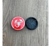 dsetryj 4 Piezas Tapas Centrales para Llantas, para Abarth 50mm Tapacubos Centrales Impermeable Polvo Centro De Rueda Cubo Accesorios,A