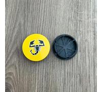 dsetryj 4 Piezas Tapas Centrales para Llantas, para Abarth 50mm Tapacubos Centrales Impermeable Polvo Centro De Rueda Cubo Accesorios,B