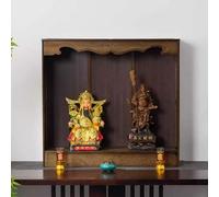 DSEWTEZXI Altar de meditación sacrificial para Iglesias, Estante con estatuas de Buda Vintage para la oración, Estante Decorativo para el Altar del hogar, Mesa de Altar Budista para templos.