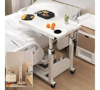 DSEWTEZXI Altura Ajustable Mesa Auxiliar Ordenador portatil, Móvil Mesa for Sofa con Ruedas, Hospital Mesa for la Cama, Mesa Auxiliar Dormitorio Cama, Estrecho Muebles auxiliares de Salon.