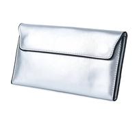 DSFDFDG Cartera Larga de Mujer Cuero Gran Capacidad, Ultrafina, Simple, Multifuncional, Bolso Mano for(Silver)