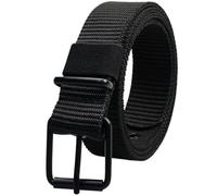 DSFDFDG Cinturones Hombre Cinturones de lona con hebilla pasador poroso, moda for hombres, versátiles, for estudiantes y jóvenes, for entrenamiento, mezclilla extendido(130cm,Color 02)