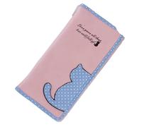DSFDFDG Monedero de Piel Gato, Cartera Larga, Marca Moda for Mujer, Monedero con Cremallera, Bonito Bolso Mano(Pink)
