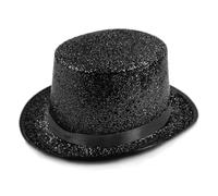 DSFDFDG Sombrero De Copa Con Purpurina, Ala Ancha, Vacaciones, Disfraz Mago Corta For Reuniones Al Aire Libre(Black)