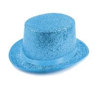 DSFDFDG Sombrero De Copa Con Purpurina, Ala Ancha, Vacaciones, Disfraz Mago Corta For Reuniones Al Aire Libre(Lake Blue)