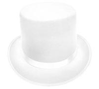 DSFDFDG Viste A Los Magos, Sombrero De Copa For Mujer, Hombre, Fiesta Temático Con Ala Enrollable, Disfraz, Caballero, For Foto(White,M)