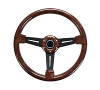 DSFDFDG Volante Volante de Carreras de Grano de Madera de 14 Pulgadas, Volante Deportivo Retro de 350 mm con Efecto de maíz Profundo, Universal para Carreras/Automovilismo(B)