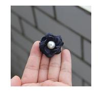 DSFIHJO 10 unids/Lote Gris Serie Negra Camelia Rosa Tela de Gasa Flor for invitación Boda Flores Artificiales for decoración Vestido(Color-28)