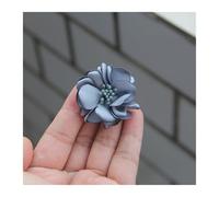 DSFIHJO 10 unids/Lote Gris Serie Negra Camelia Rosa Tela de Gasa Flor for invitación Boda Flores Artificiales for decoración Vestido(Color-05)