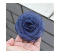 DSFIHJO 10 unids/Lote Gris Serie Negra Camelia Rosa Tela de Gasa Flor for invitación Boda Flores Artificiales for decoración Vestido(Color-07)