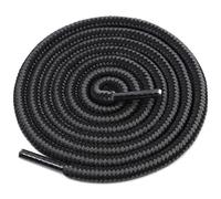DSFIHJO 4 pares de cordones de zapatos a rayas de doble Color, cordones redondos for zapatillas de deporte al aire libre, botas de algodón, cordones de zapatos 70CM 90CM 120CM 150CM(Black grey,70cm)