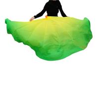 DSFIHJO Abanico de Baile Grande de 85cm, Accesorios de Bailarina fluidos de Espina de Pescado Plegables de Gasa, Danza del Vientre(Color 2,1PCS)