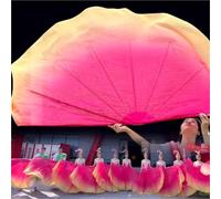 DSFIHJO Abanico para Danza del Vientre Abanico de Baile Grande 85cm, Accesorios Bailarina fluidos Espina Pescado Plegables Gasa, Danza del Vientre(Color 18,2PCS)