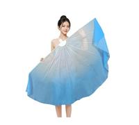 DSFIHJO Abanico para Danza del Vientre Velo de Abanico Bailarina gradiente, Gasa Espina Pescado fluida, Accesorios Baile Apertura, espectáculo Escenario Evento, 85cm(Color 8,2PCS)