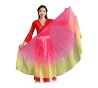 DSFIHJO Abanico para Danza del Vientre Velo de Abanico Espina Pescado, cartílago Gran tamaño, Accesorios Baile fluidos, Puesta en Escena, Evento, espectáculo, Disfraz(Color 11,85cm)