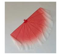 DSFIHJO Abanico para Danza del Vientre Velo de Abanico Grande Gasa, Accesorios Baile, Mango Plegable Espina Pescado, 85cm, 95cm, 1 Uds(Color 3,95CM 1PCS)