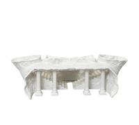 DSFIHJO Acuario con Cueva for peceras, Palacio en el sótano Columna Romana Artificial, escondite de camarones y Suministros for Mascotas acuáticas para Pecera, Acuario(White (B),M)