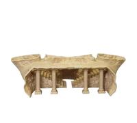 DSFIHJO Acuario con Cueva for peceras, Palacio en el sótano Columna Romana Artificial, escondite de camarones y Suministros for Mascotas acuáticas para Pecera, Acuario(Yellow (B),L)