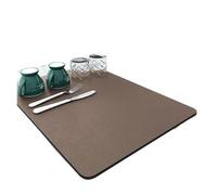 DSFIHJO Alfombrilla De Escritorio Tapetes absorbentes for vajilla de Cocina, tapete for secar Platos, Almohadilla Drenaje, Mantel Individual Resistente al Calor for escurrir(Coffee,15.75in 19.69in)