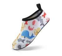 DSFIHJO Calcetines Buceo Zapatos De Playa For Niños, For Nadar Descalzos, Secado Rápido, Suaves Y Ligeros, For Hacer Esnórquel Calor(W02-LanTun,24 25)